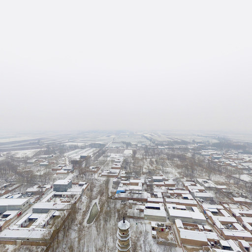 饶阳店庆林寺塔雪景